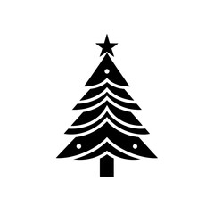 christmas tree icon vector illustration