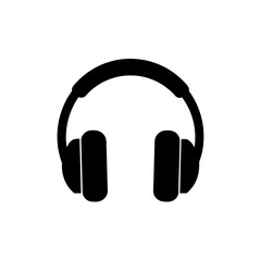 headphones silhouette icon vector illustration
