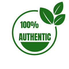 100% authentic stamp, design, logo, label, tag, icon for advertising, marketing and promotion eco friendly labelnatural product label