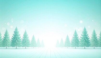 Fototapeta premium Winter wonderland in a snowy forest digital art serene landscape minimalist environment aesthetic view tranquility concept
