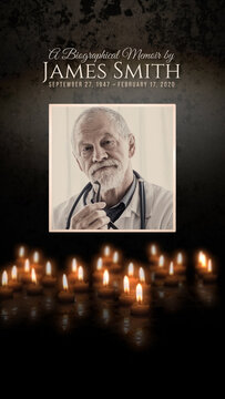 Funeral Biography Memorial Vertical Slideshow