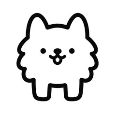 Adorable minimalist dog illustration with a cute, simple design.