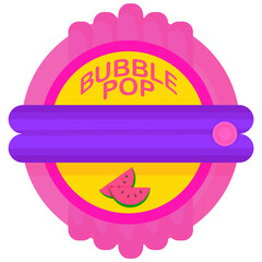 Pink Bubblegum Candy Illustration