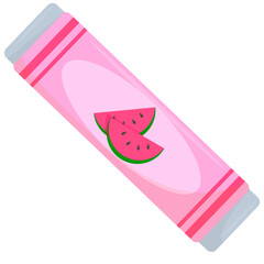Pink Bubblegum Candy Illustration