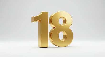 Golden Number Eighteen - Celebration Milestone