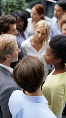 Fototapeta premium Diverse Group of Business People Meeting, Discussing, or Brainstorming