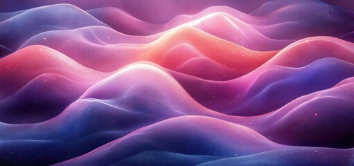 Obraz premium Abstract Dreamlike Landscape: Vibrant Hues and Serene Waves