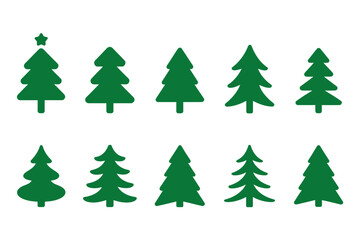 Christmas tree vector collection holiday season