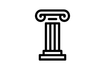 Ionic column vector illustration architecture art