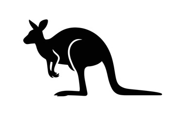 Kangaroo silhouette australia marsupial wildlife