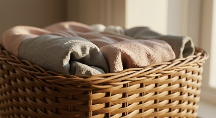 Obraz premium Laundry basket with towel