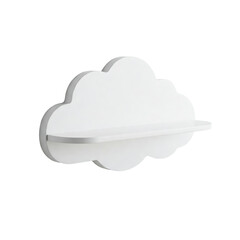 Obraz premium cloud-shaped wall shelf in white