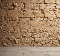 Fototapeta premium Abstract textured beige stone wall, warm tones, rough surface, mineral, natural