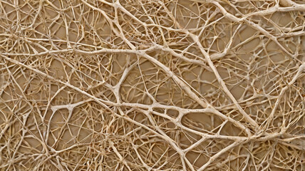  Intricate Beige Branch Network Texture Pattern