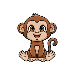 baby monkey cartoon of vector art design