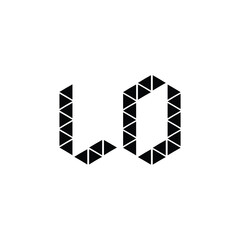 LO monogram logo design letter text name symbol monochrome logotype alphabet character simple logo