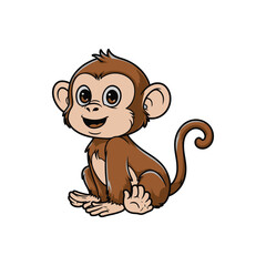 Fototapeta premium baby monkey cartoon of vector art design