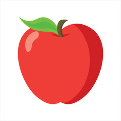 Fresh ripe apple cartoon type clipart and vector design illustration