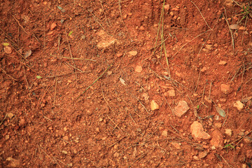 Red Earth Turkey. Top view background. Red Ground