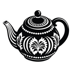 Tea Pot Isolated on white background, logo icons vector illustration