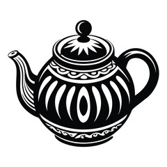 Tea Pot Isolated on white background, logo icons vector illustration