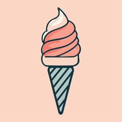 Ice cream vector illustration, summer food, icecream, gelato
