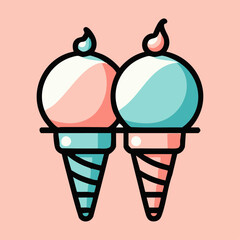 Ice cream vector illustration, summer food, icecream, gelato
