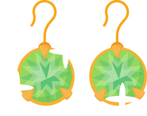 Jewelry with Gems and Crystals Graphic Illustration