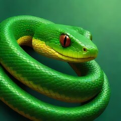 Fototapeta premium close up of a green snake