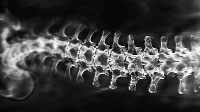 X-ray image of the spine