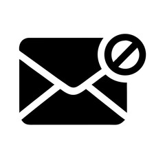 Email unsubscribe icon, for digital marketing, websites and apps