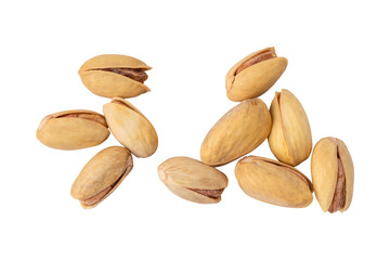 Pistachio nuts isolated on transparent background
