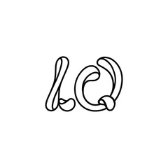 LQ monogram logo design letter text name symbol monochrome logotype alphabet character simple logo