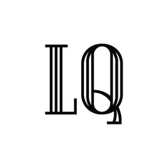 LQ monogram logo design letter text name symbol monochrome logotype alphabet character simple logo