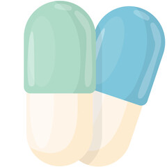 First Aid Medicine Stuff Graphic Illustration