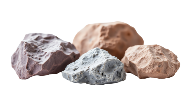 Colorful natural stones for various uses.