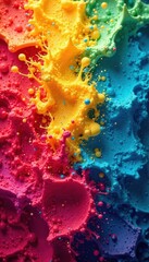 Abstract textured background, vibrant color splashes, creative, brushstrokes