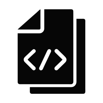 code file vector icon silhouette

