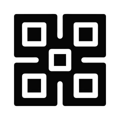 qr code icon silhouette glyph
