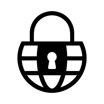 secure connection icon silhouette filled

