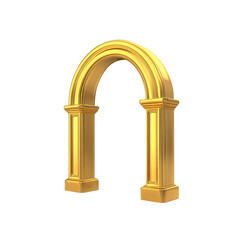 Golden Archway Elegant 3D Render of a Luxurious Entrance