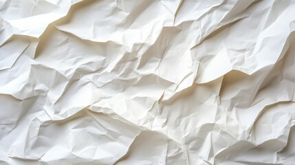 Obraz premium Crumpled White Paper Texture Background