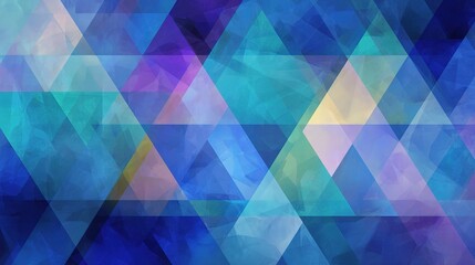 Obraz premium Abstract Blue Background with Overlapping Triangles in Soft Shades