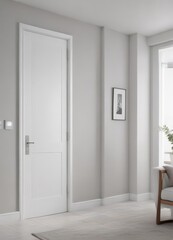 Modern white interior doors, various open & closed positions ,  stylish,  doors,  open door