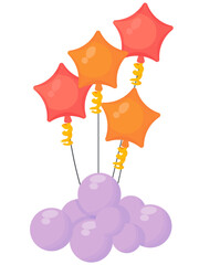 Festive Party Balloons Graphic Illustration