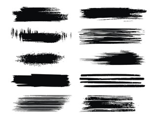 Black brush strokes set against a clean white background.