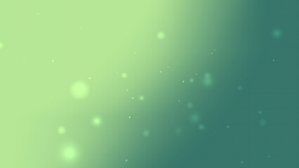 Green Teal Gradient Background with Floating Soft Light Bokeh Particles