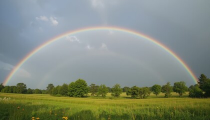 Fototapeta premium rainbow over the field