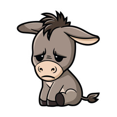 Funny brown cow cartoon, a cute farm animal illustration