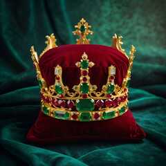 golden crown isolated on white